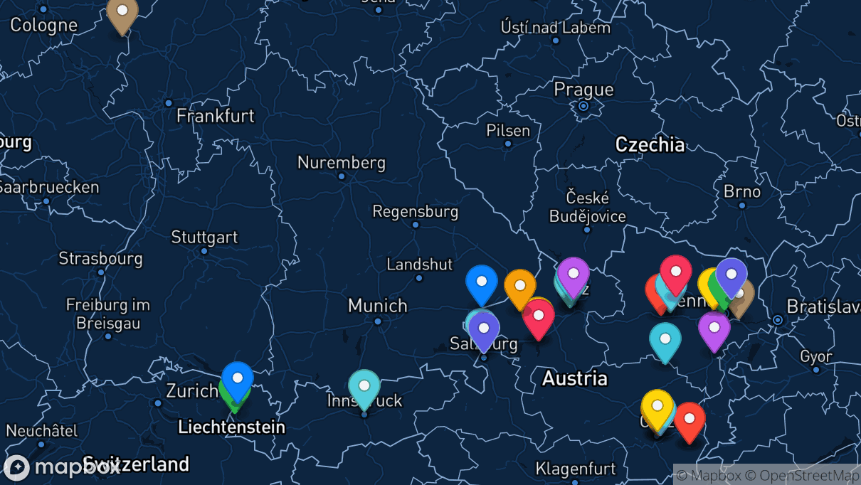 Map of company locations