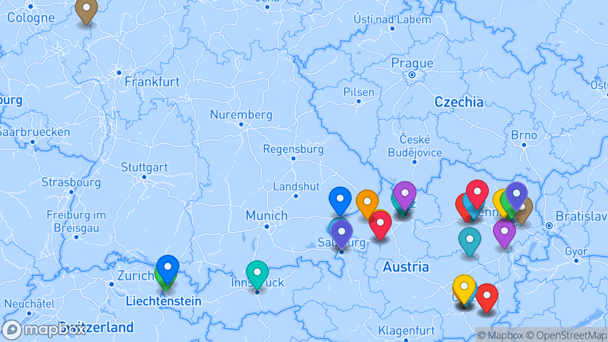 Map of company locations