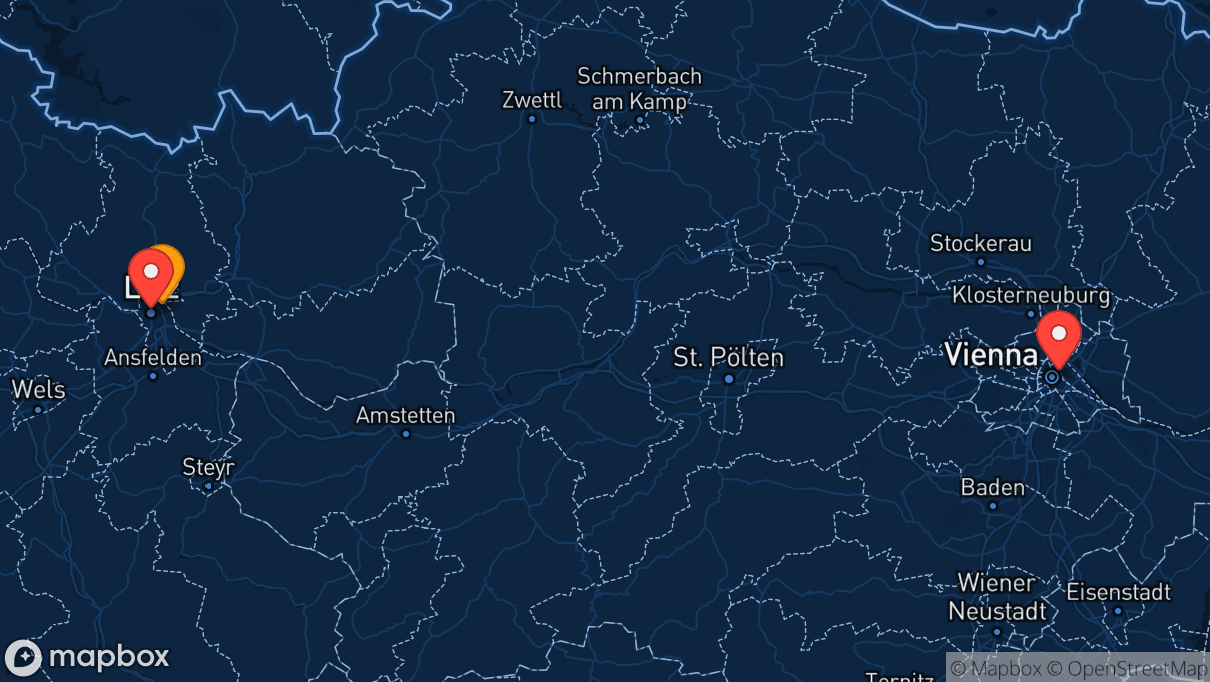 Map of company locations