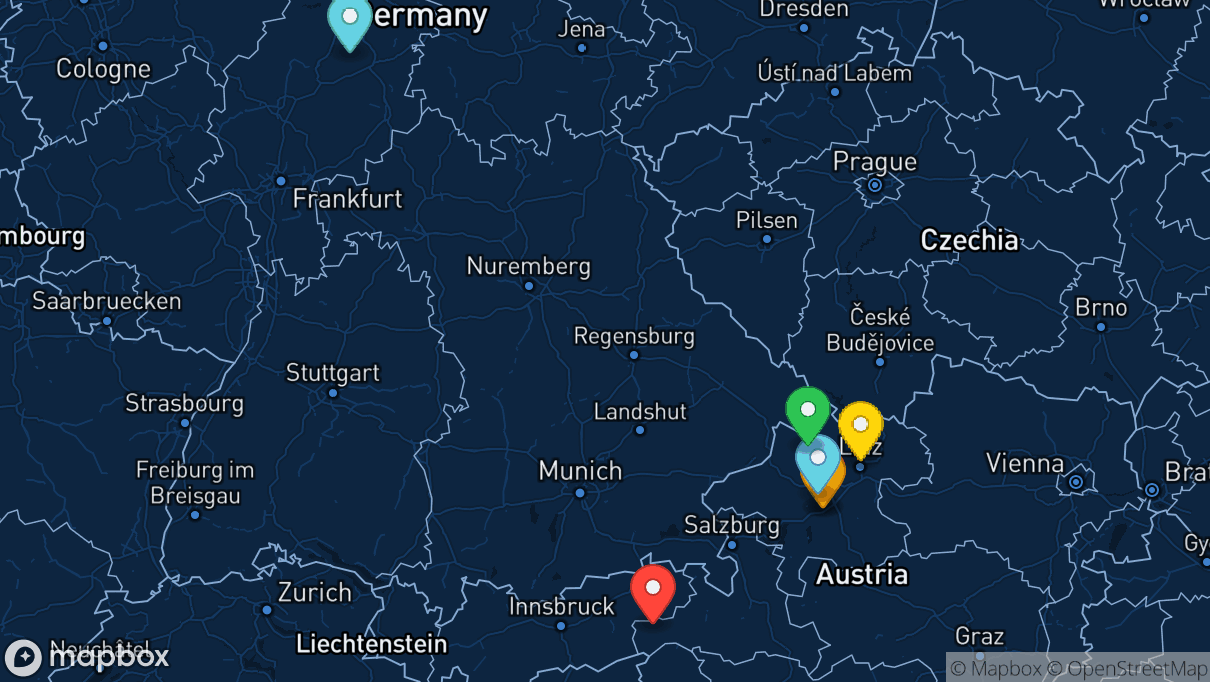 Map of company locations