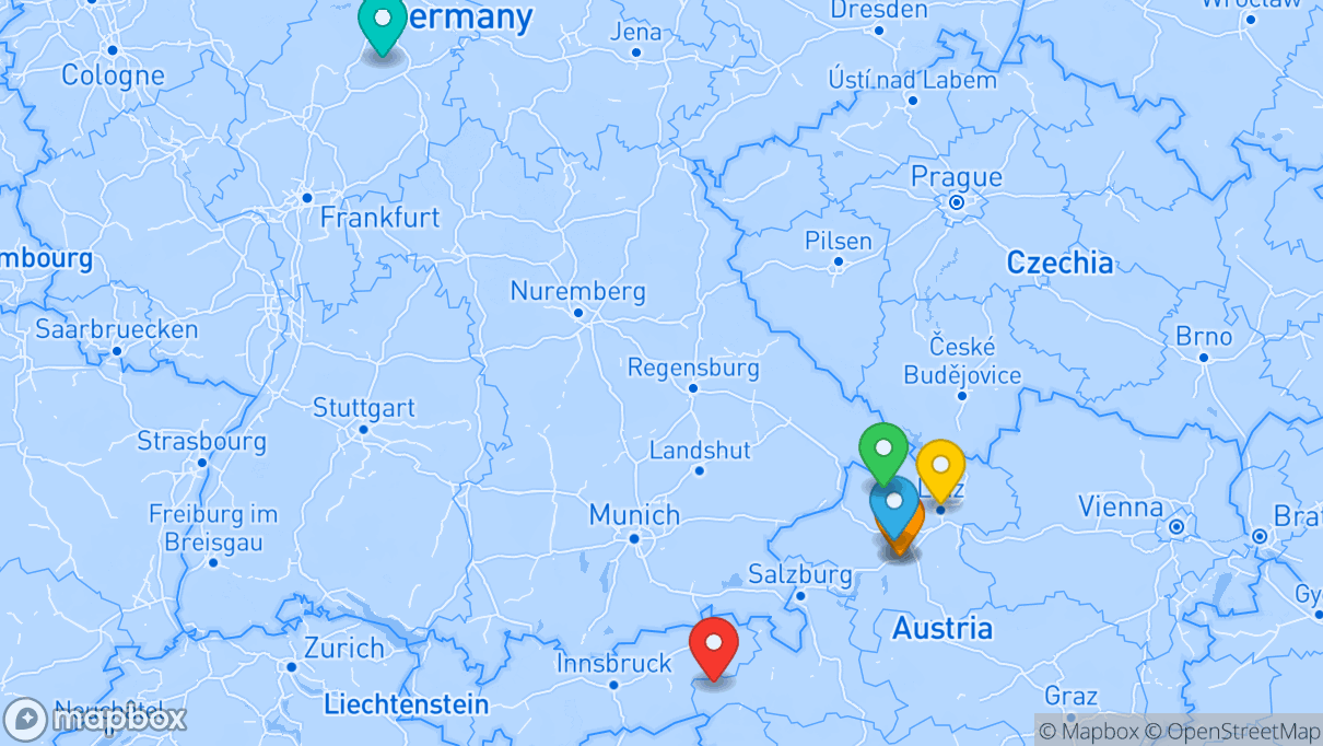 Map of company locations