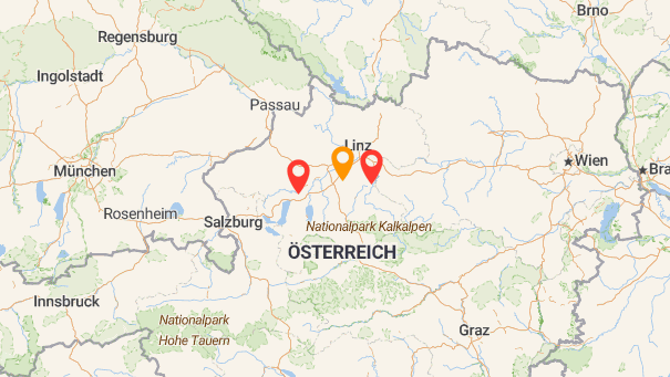 Map of company locations