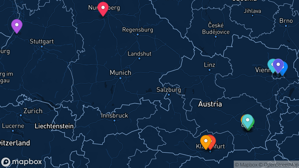 Map of company locations