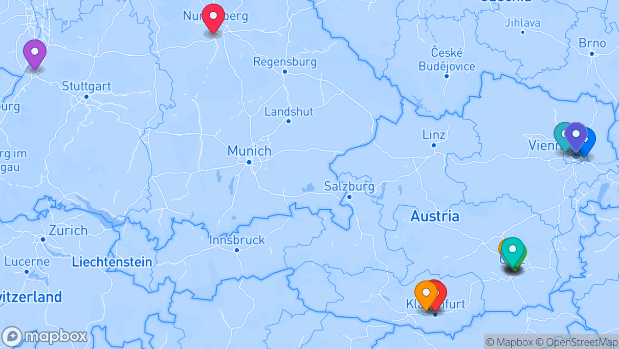 Map of company locations