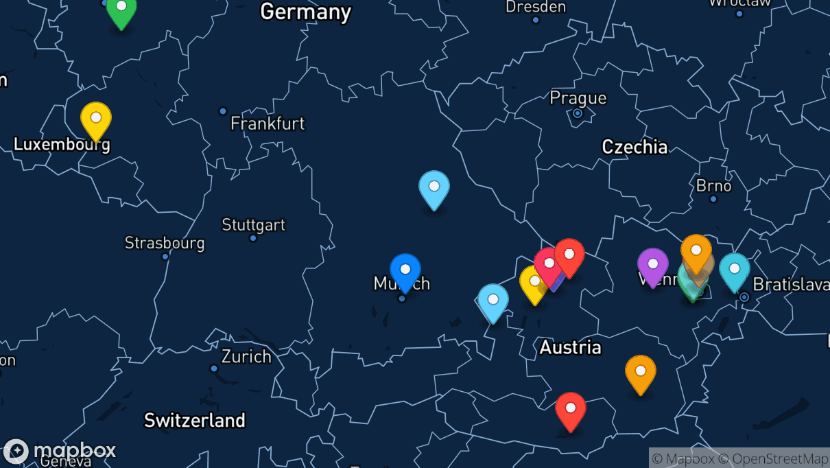 Map of company locations