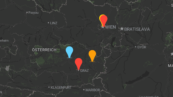 Map of company locations