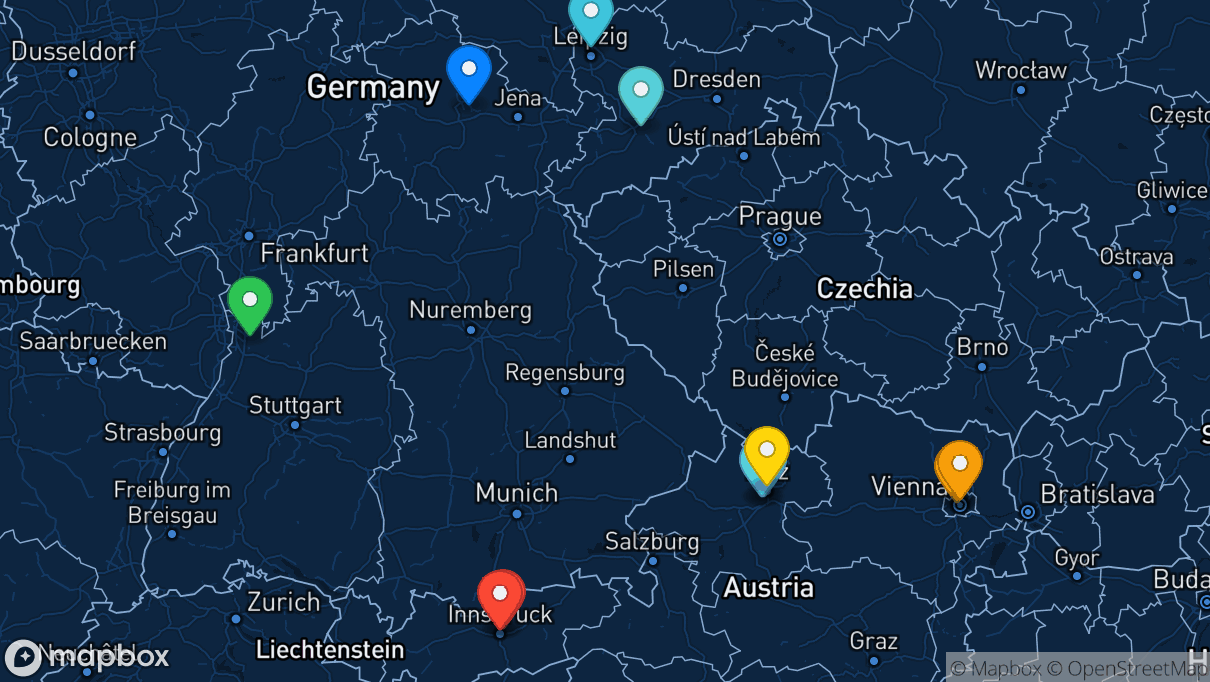 Map of company locations