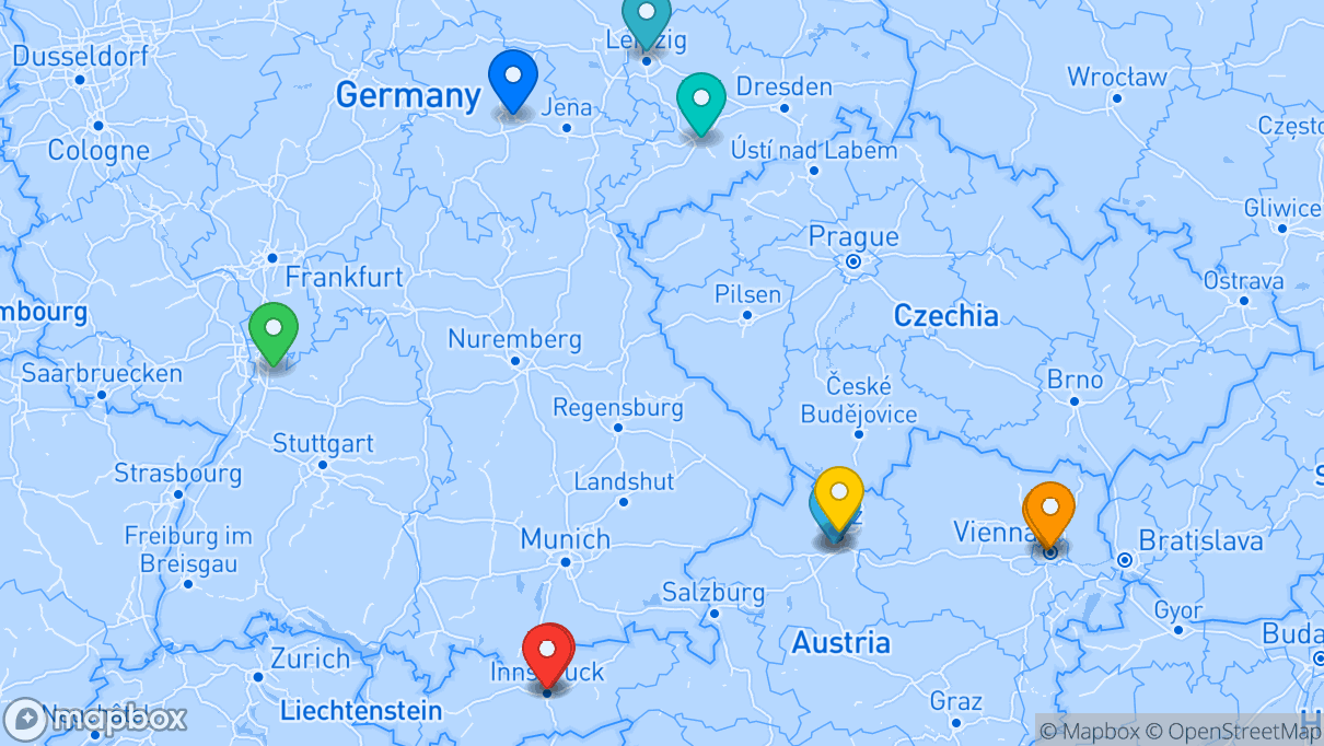 Map of company locations