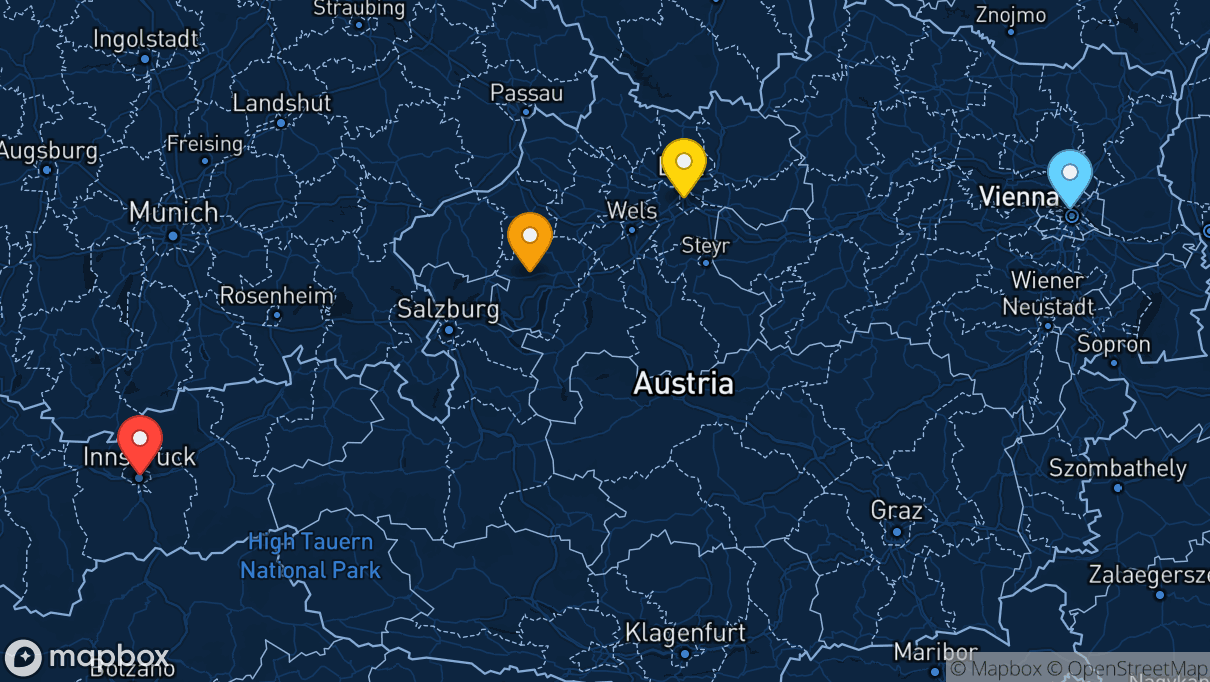 Map of company locations
