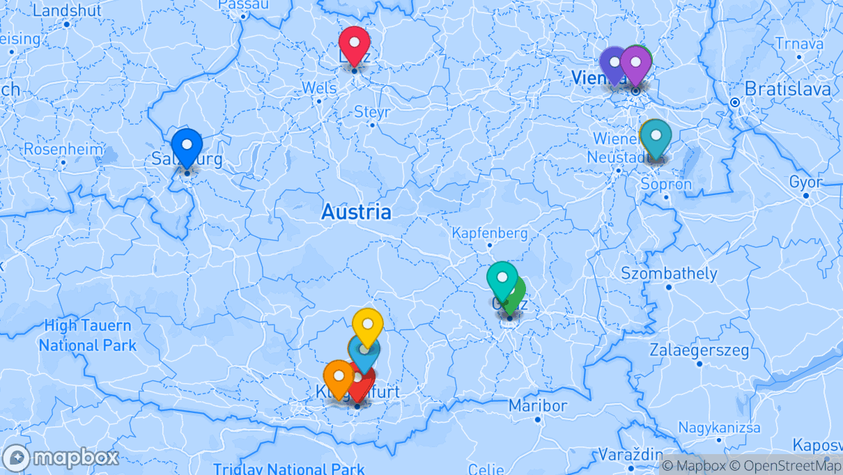 Map of company locations