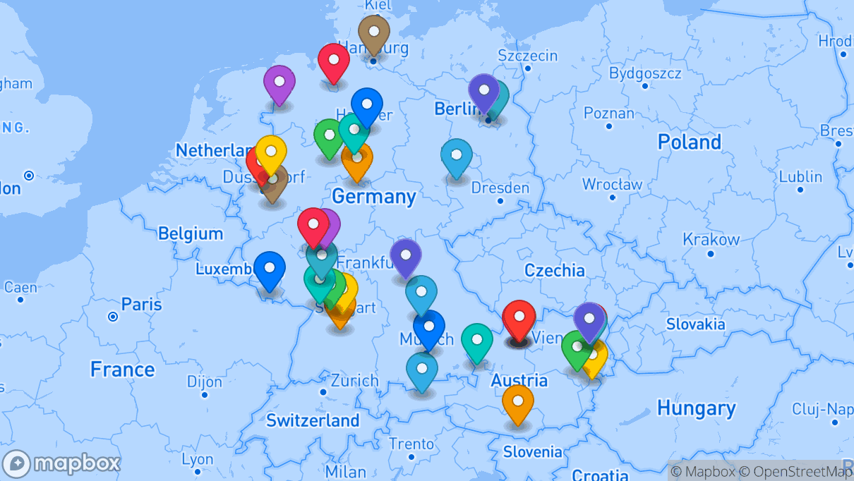 Map of company locations