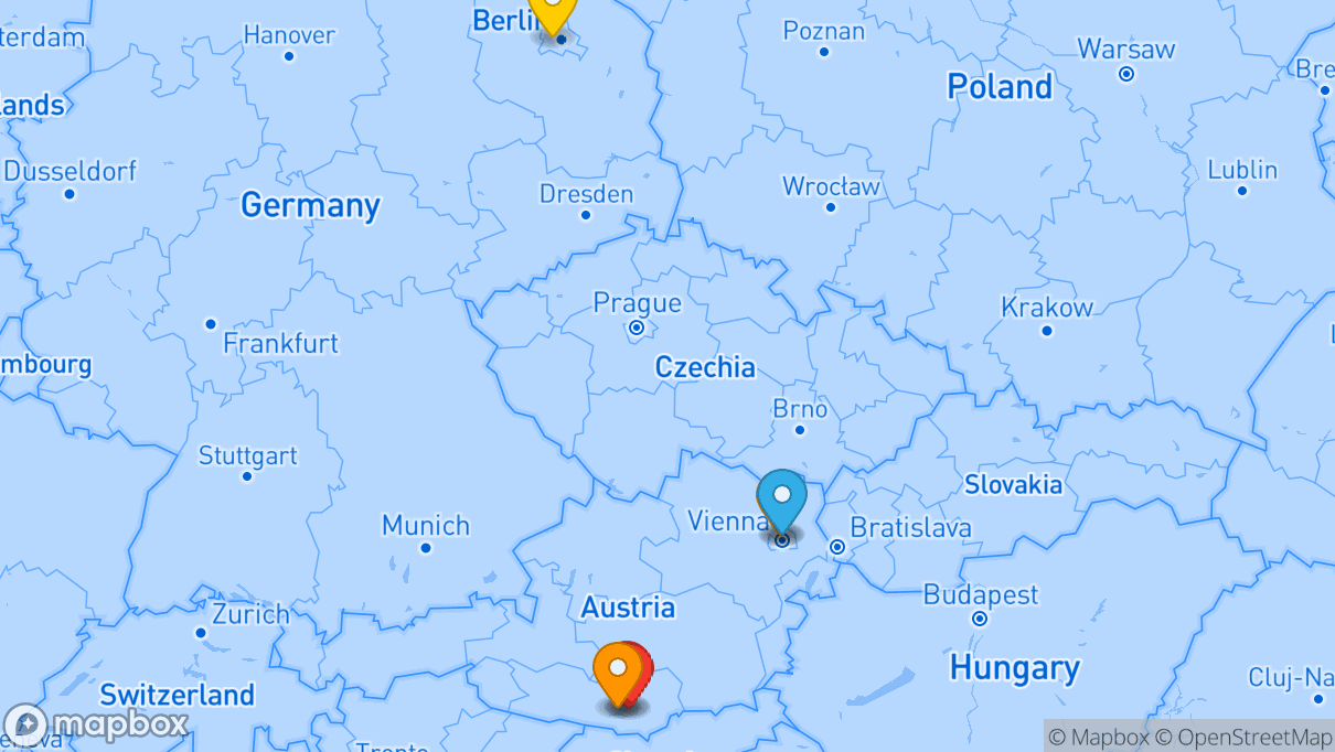 Map of company locations