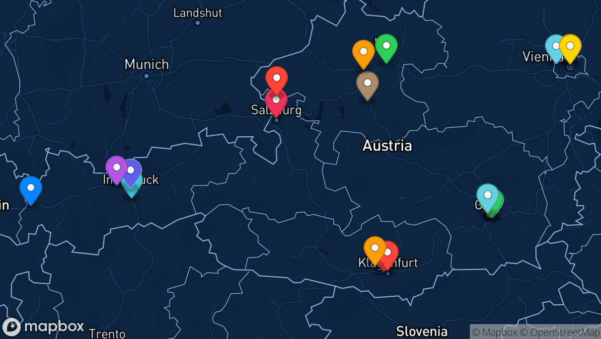 Map of company locations