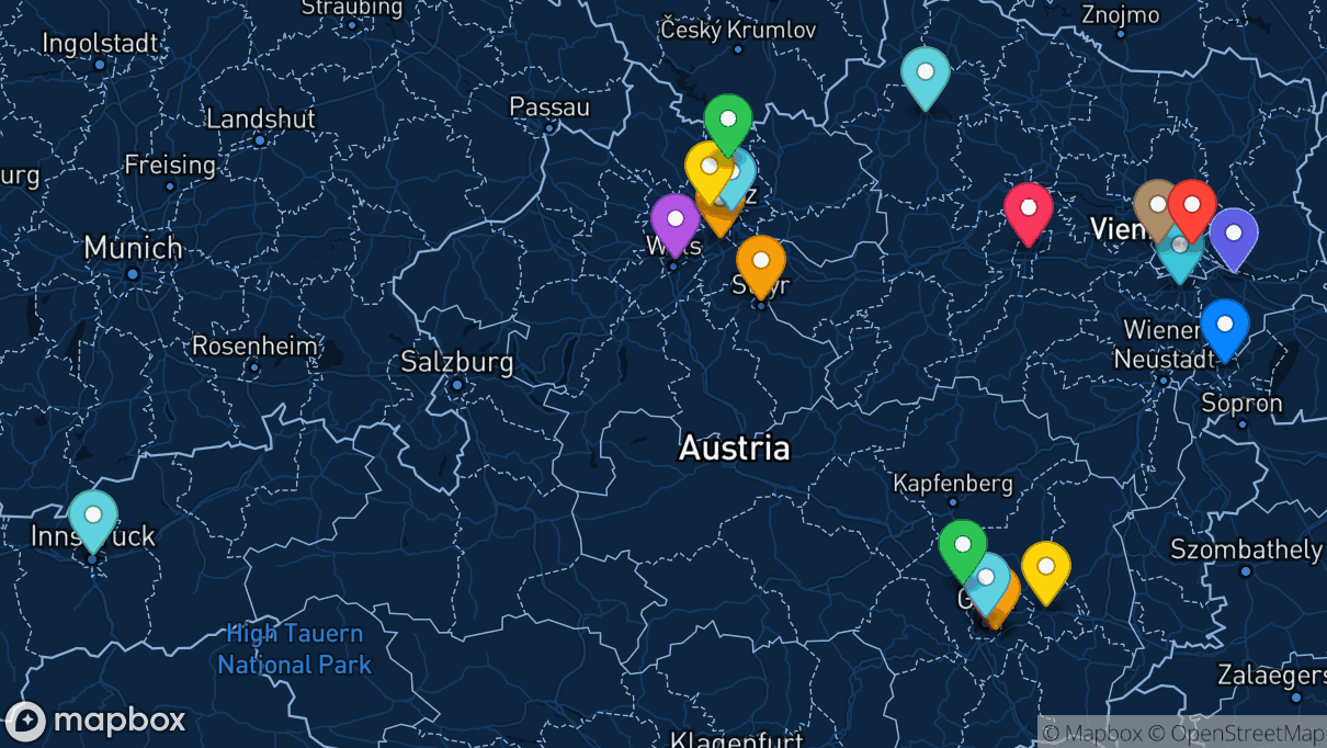 Map of company locations