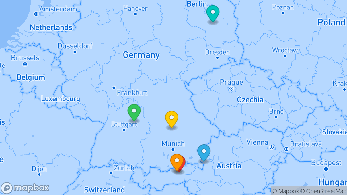 Map of company locations
