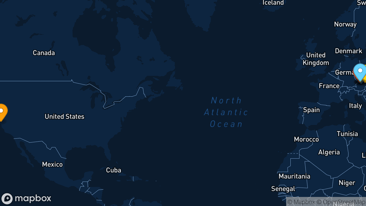 Map of company locations