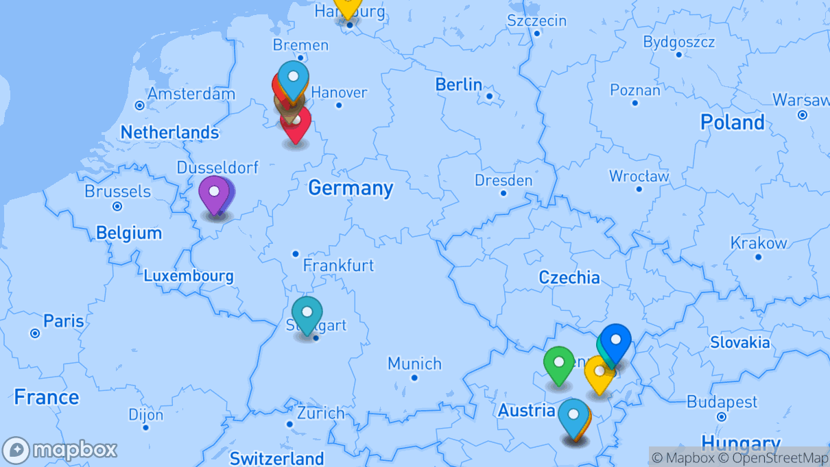 Map of company locations
