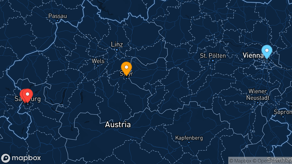 Map of company locations