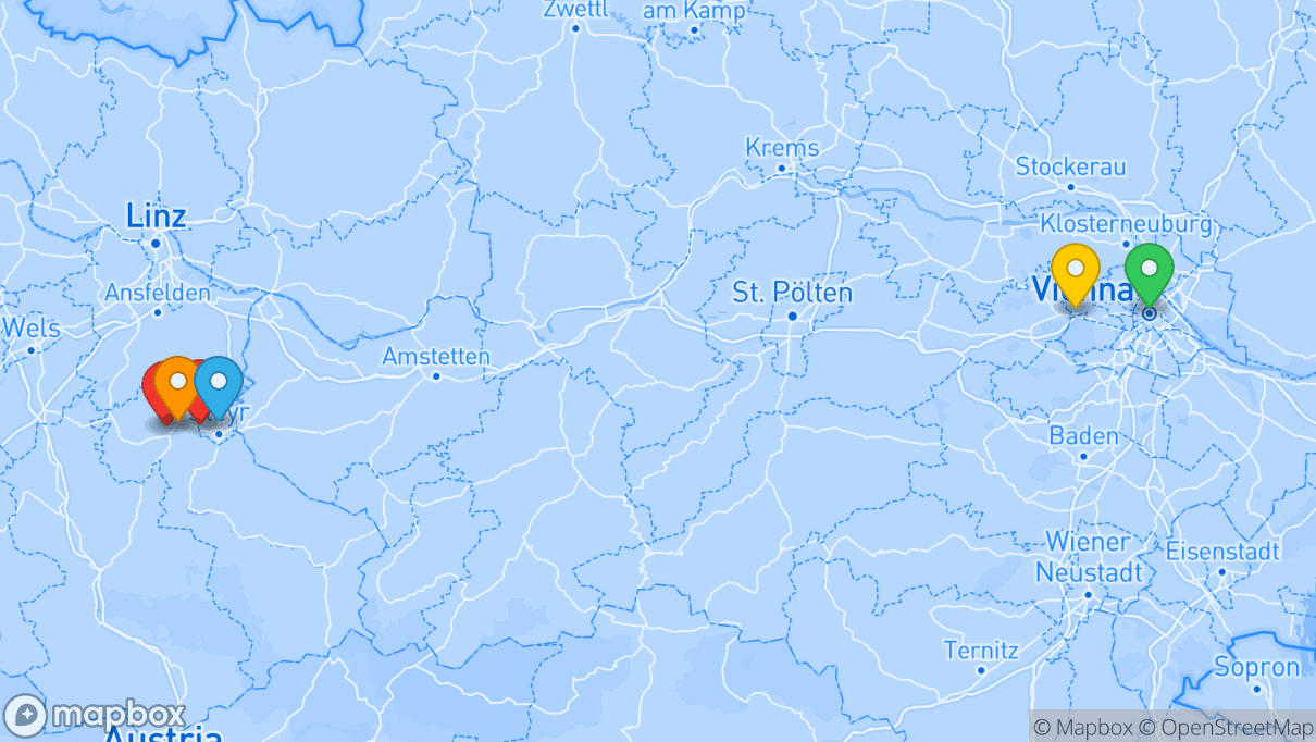 Map of company locations