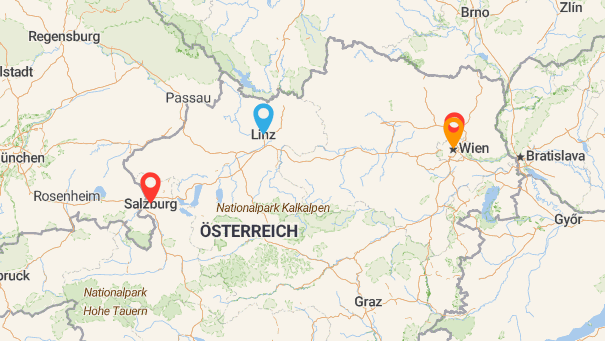 Map of company locations