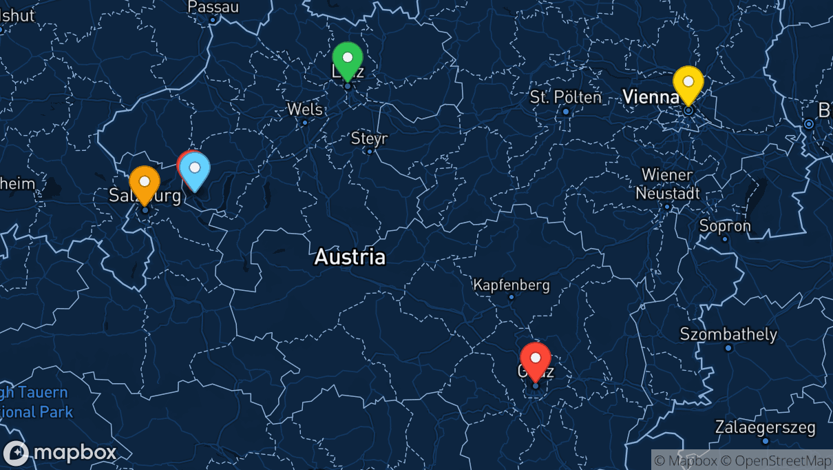 Map of company locations