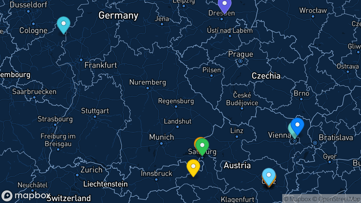 Map of company locations