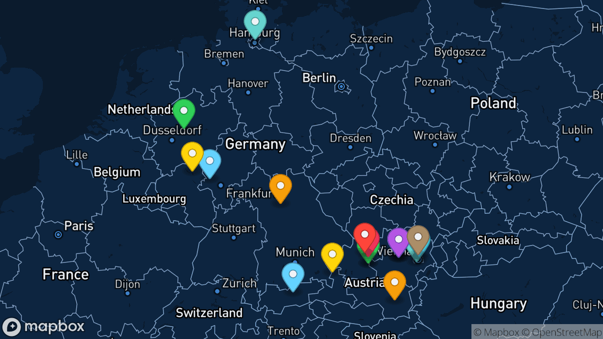 Map of company locations