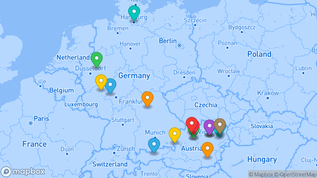 Map of company locations