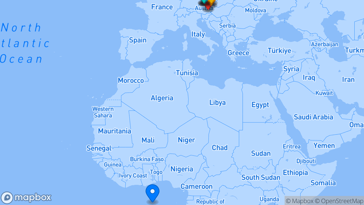 Map of company locations