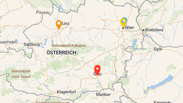 Map of company locations