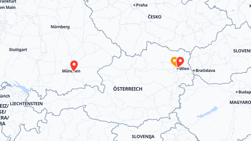 Karte der Standorte von ecosio