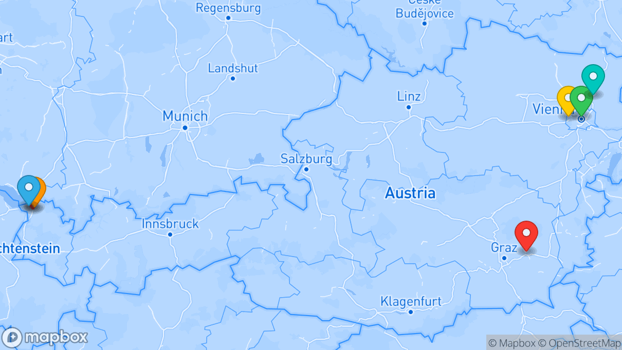 Map of company locations