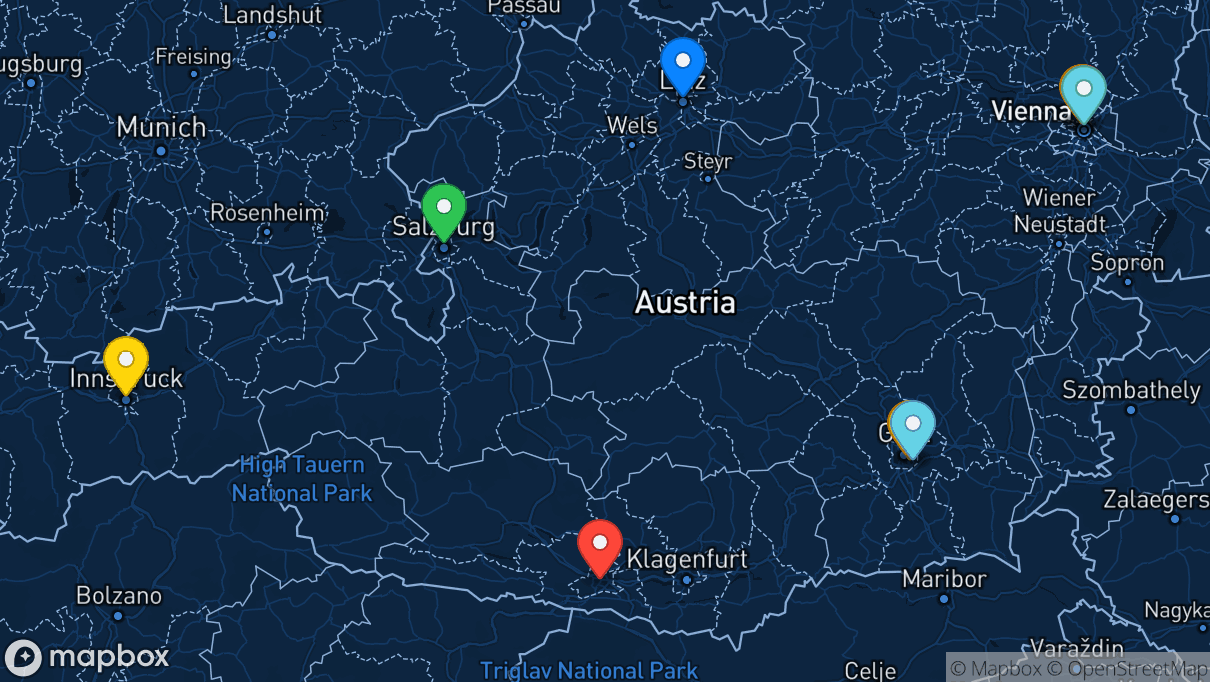 Map of company locations