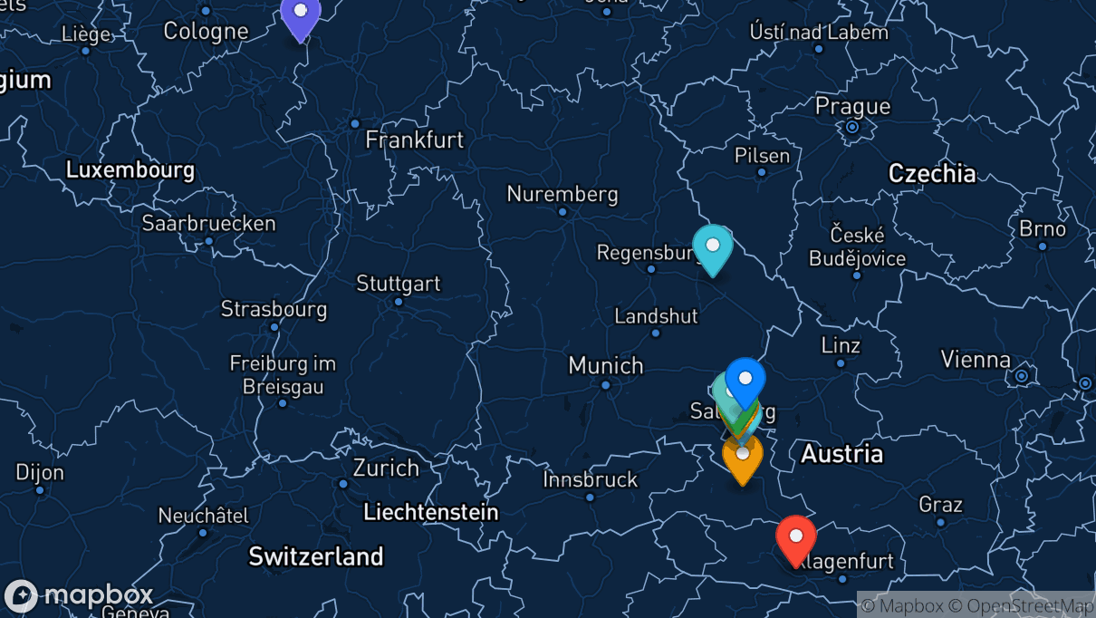 Map of company locations