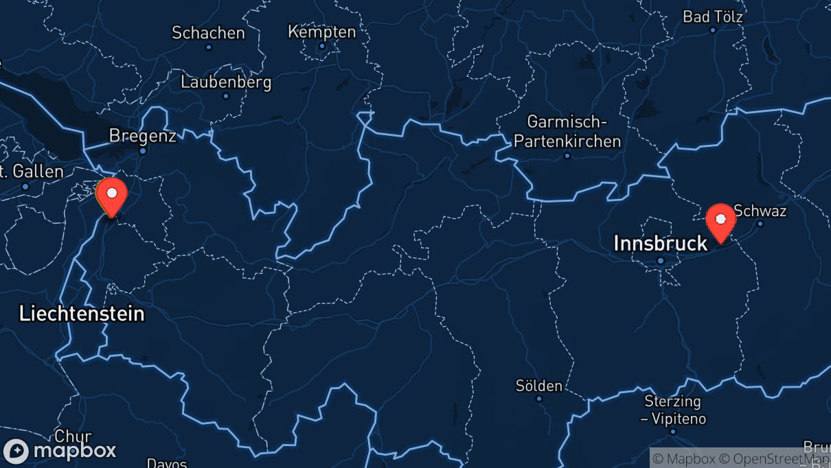 Map of company locations