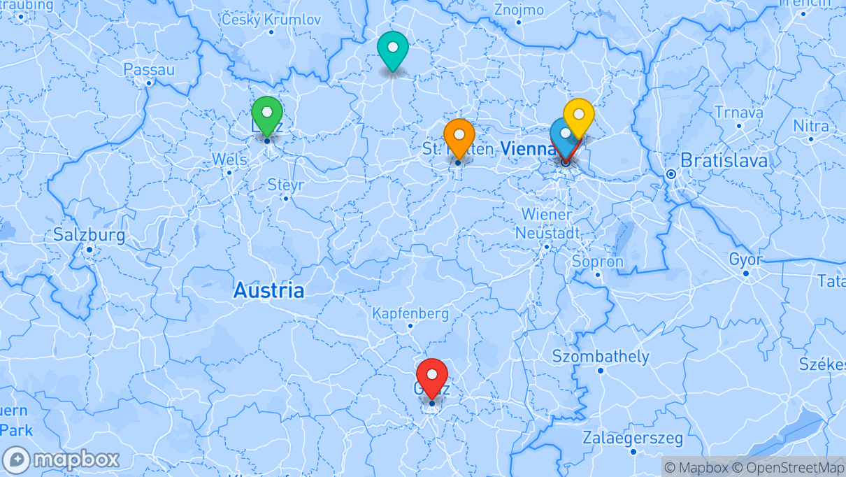 Map of company locations