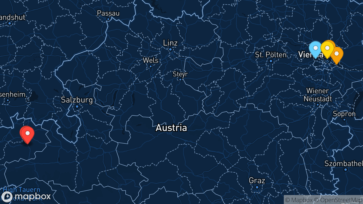 Map of company locations