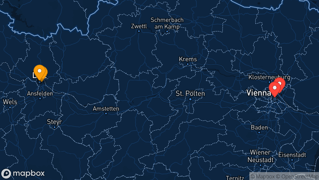 Map of company locations
