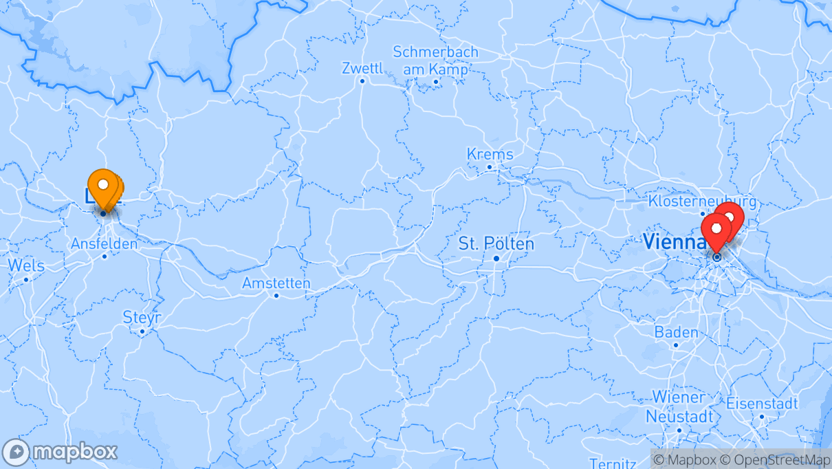 Map of company locations