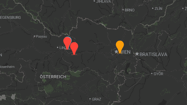 Map of company locations