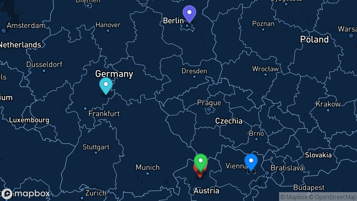 Map of company locations