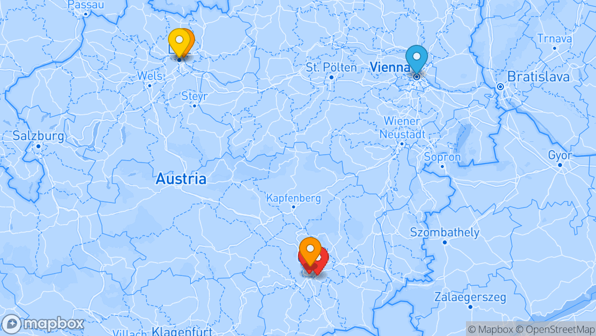 Map of company locations