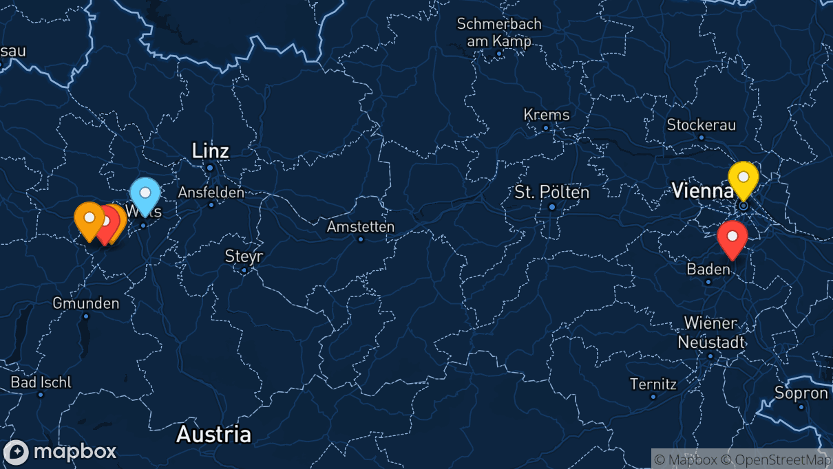 Map of company locations