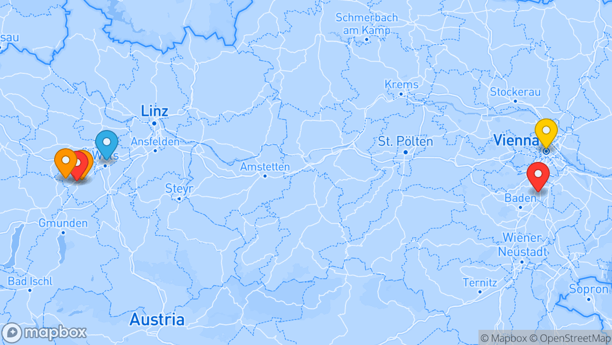 Map of company locations
