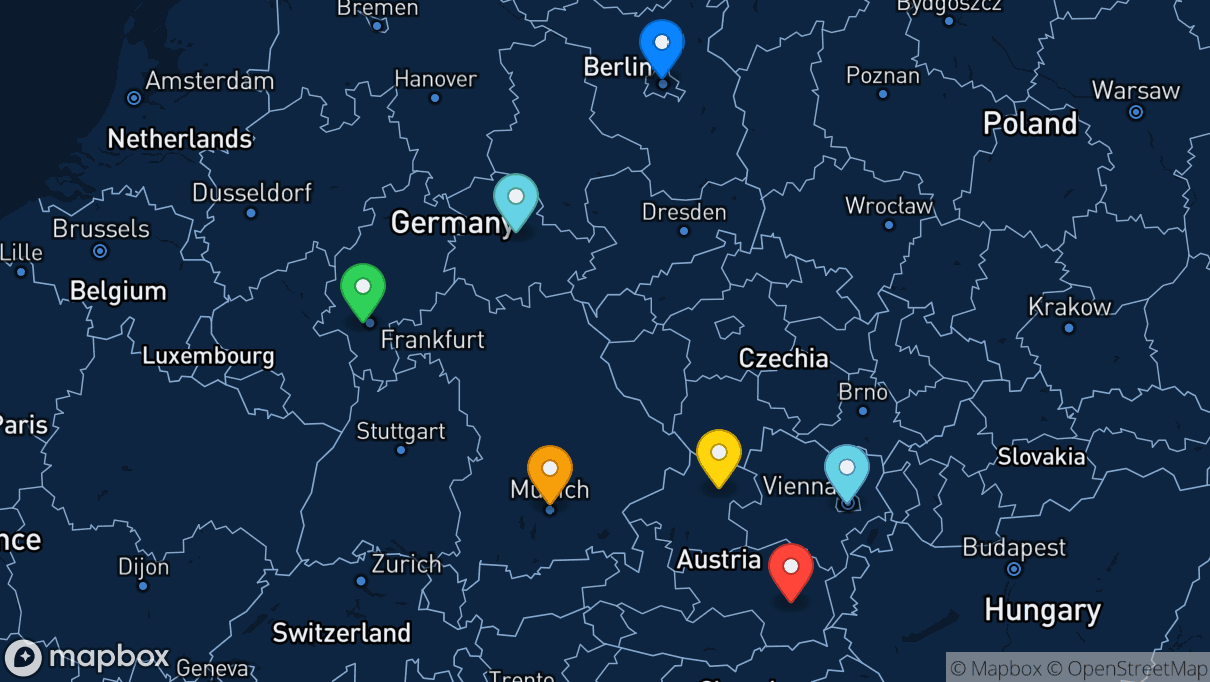 Map of company locations