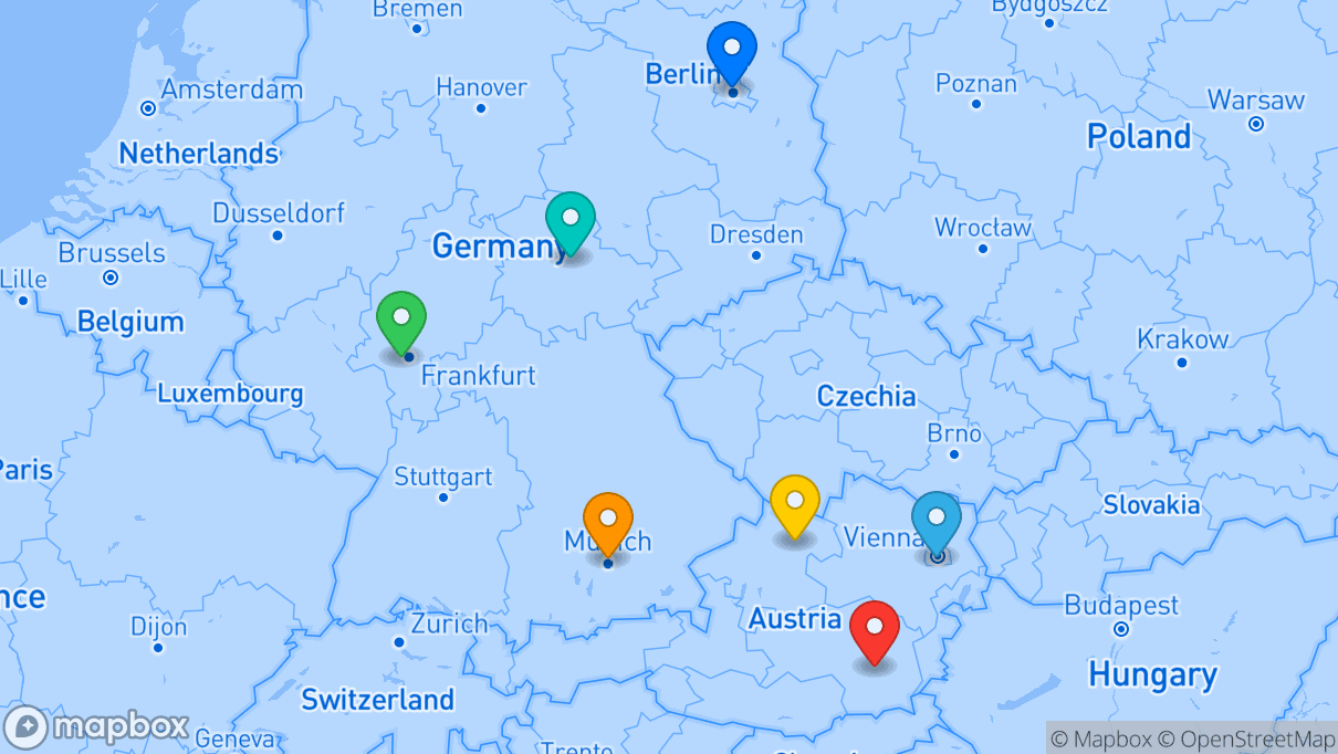Map of company locations