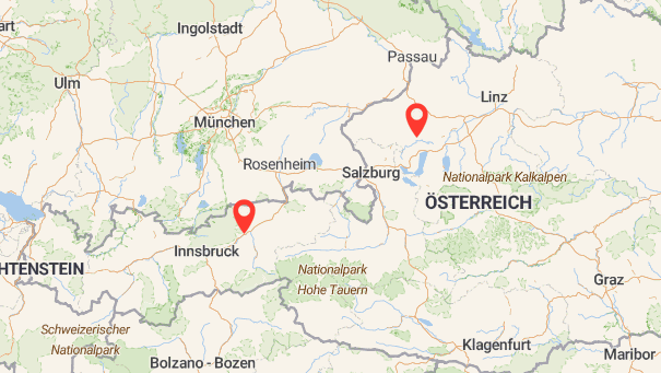 Map of company locations