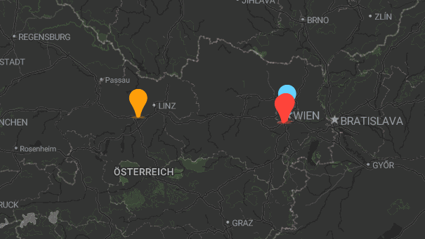 Map of company locations