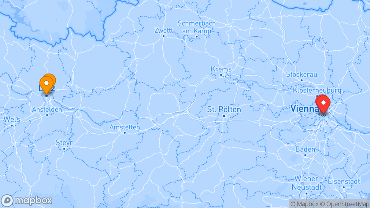 Map of company locations