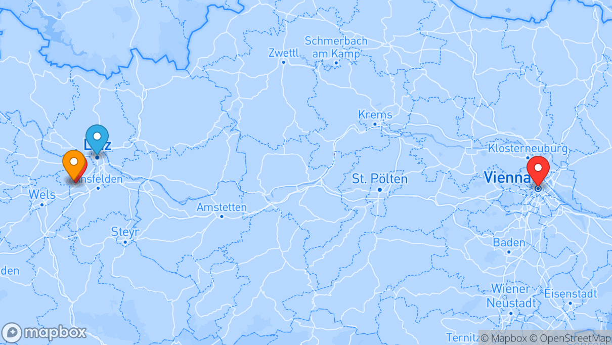 Map of company locations